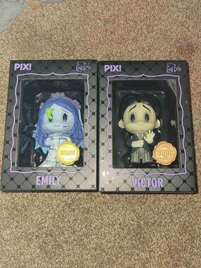 PIX! Corpse Bride Emily & Victor Funko-Style Collectibles - Purple/Black